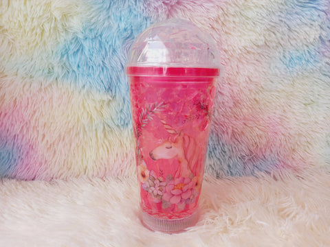 Glittery Printed Sipper with LED Light